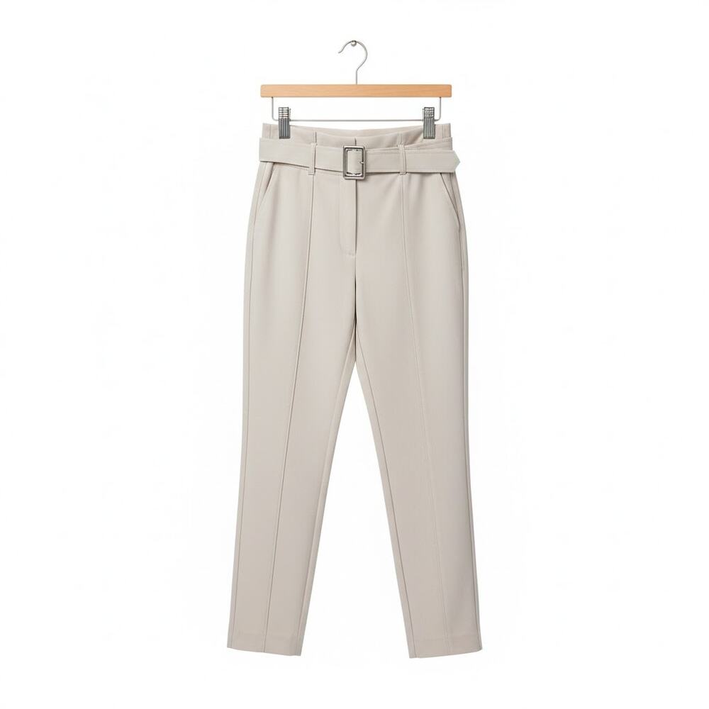 White House Black Market Tapered Ankle Pant Beige NWT Size 2 - Picture 2 of 2